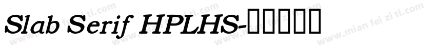 Slab Serif HPLHS字体转换